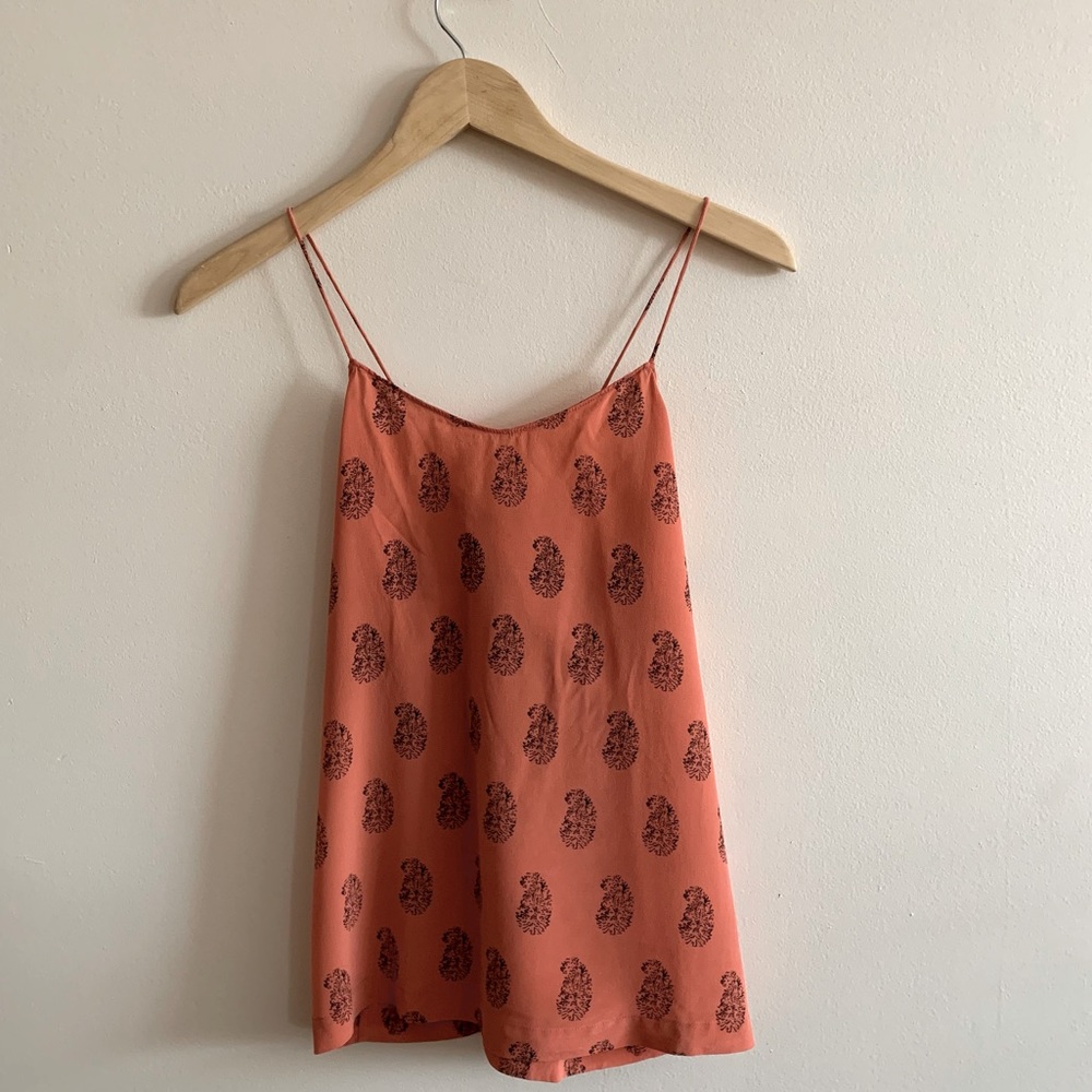 Madewell paisley print silk camisole S
